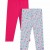 2 PACK - Leggings - Trousers - fuchsia pink ditsy floral