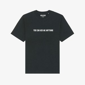 YOU CAN ASK ME ANYTHING UNISEX HEAVYWEIGHT - Print T-shirt - black YOU CAN ASK ME ANYTHING UNISEX HEAVYWEIGHT - Print T-shirt - black