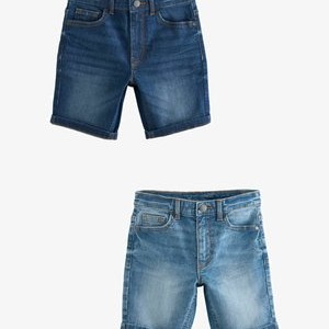 2 PACK 3-16YRS - Denim shorts - blues