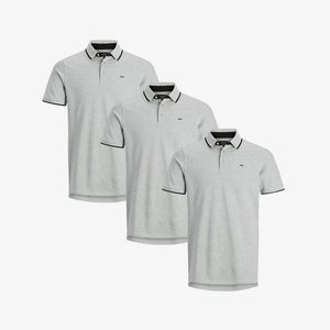 3ER PACK  - Polo shirt - light grey melange 3ER PACK  - Polo shirt - light grey melange