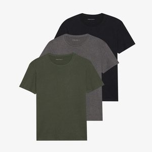 3 PACK - Basic T-shirt - black/grey/green 3 PACK - Basic T-shirt - black/grey/green