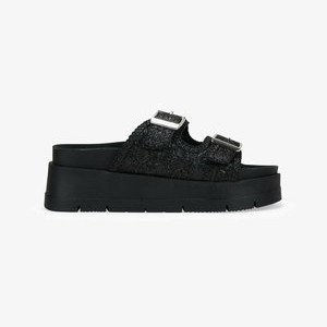 CON DOBLE HEBILLA - Heeled mules - black