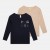2 PACK - Long sleeved top - beige/dark blue