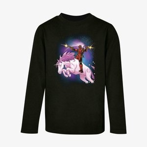 DEADPOOL - SPACE UNICORN - Long sleeved top - black DEADPOOL - SPACE UNICORN - Long sleeved top - black