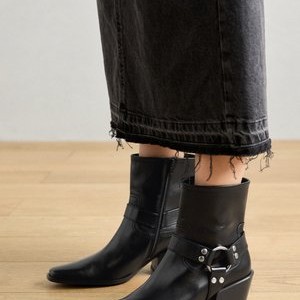 ZIA - Cowboy/biker ankle boot - schwarz