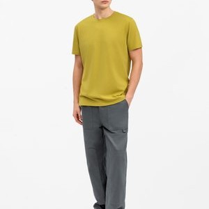CREW NECK REGULAR FIT - Basic T-shirt - dark yellow CREW NECK REGULAR FIT - Basic T-shirt - dark yellow