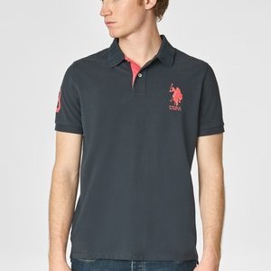 A MANICHE CORTE CON LOGO E NUMERO - Polo shirt - black A MANICHE CORTE CON LOGO E NUMERO - Polo shirt - black