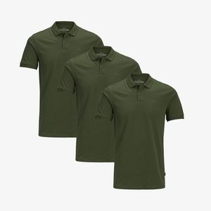 3 PACK - Polo shirt - olive night 3 PACK - Polo shirt - olive night
