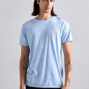ROLL NECK TEE - Basic T-shirt - frost blue ROLL NECK TEE - Basic T-shirt - frost blue