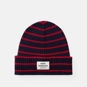 YOTA ANJU STRIPE - Beanie - parisian night/high risk red YOTA ANJU STRIPE - Beanie - parisian night/high risk red