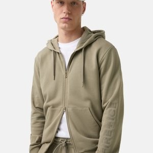 Zip-up sweatshirt - khaki Zip-up sweatshirt - khaki