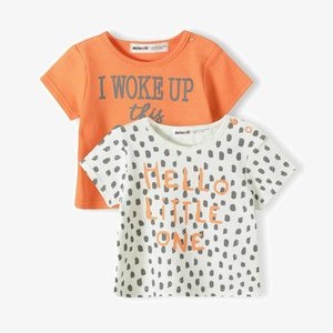 2 PACK UNISEX - Baby gifts - white/orange 2 PACK UNISEX - Baby gifts - white/orange