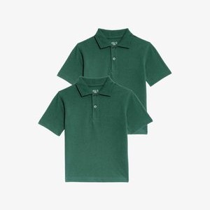2PK UNISEX - Polo shirt - bottle green