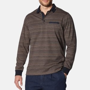 LANGARM ALRENTI - Polo shirt - hellbraun melange LANGARM ALRENTI - Polo shirt - hellbraun melange