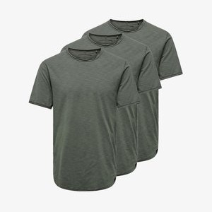 3ER PACK - Basic T-shirt - castor gray