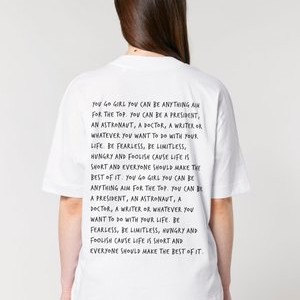 YOU GO GIRL BACK HEAVYWEIGHT - Print T-shirt - white YOU GO GIRL BACK HEAVYWEIGHT - Print T-shirt - white