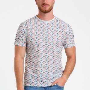 WITH GEOMETRIC OVERAL - Print T-shirt - ecru WITH GEOMETRIC OVERAL - Print T-shirt - ecru