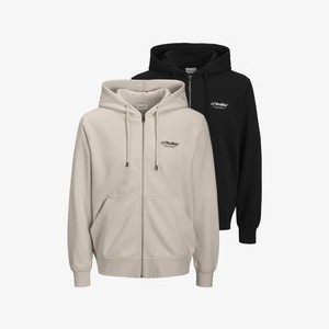 2 PACK - Zip-up sweatshirt - schwarz grau 2 PACK - Zip-up sweatshirt - schwarz grau