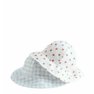 2 PACK SUMMER - Hat - blue strawberry gingham 2 PACK SUMMER - Hat - blue strawberry gingham