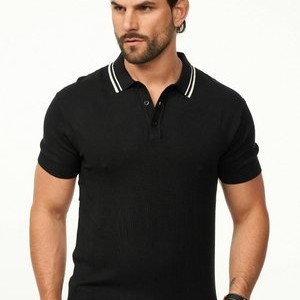 MIT KNOPFLEISTE - Polo shirt - black MIT KNOPFLEISTE - Polo shirt - black