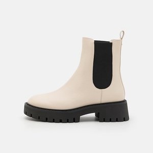 ASHER FLAT BOOTIE - Platform ankle boots - light cream