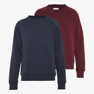 2 PACK - Sweatshirt - dark blue/bordeaux 2 PACK - Sweatshirt - dark blue/bordeaux