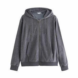 Zip-up sweatshirt - dusky blue Zip-up sweatshirt - dusky blue