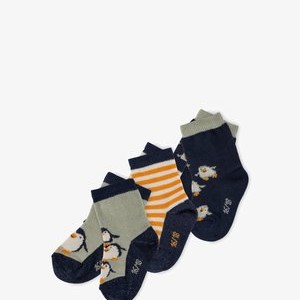 3 PACK POLAR FRIENDS - Socks - dunkelblau/orange/grün