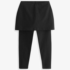 2-IN-1 WITH - A-line skirt - black