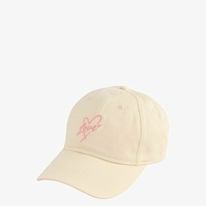 Cap - cream and pink Cap - cream and pink