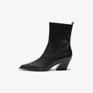 Cowboy/biker ankle boot - black Cowboy/biker ankle boot - black