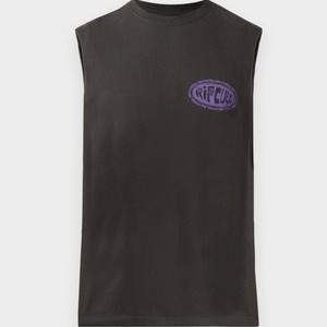 DE OVAL MUSCLE UNISEX - Top - washed black