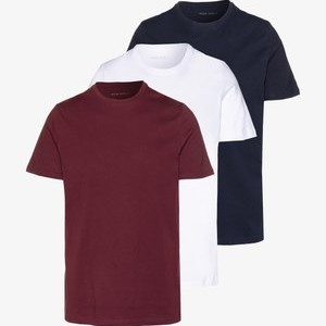 3 PACK - Basic T-shirt - white/dark blue/red 3 PACK - Basic T-shirt - white/dark blue/red
