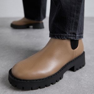 ASHER FLAT BOOTIE - Platform ankle boots - driftwood ASHER FLAT BOOTIE - Platform ankle boots - driftwood