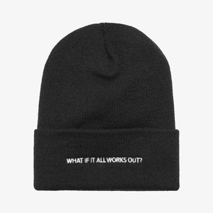 WHAT IF WOOLY COMBED - Beanie - black