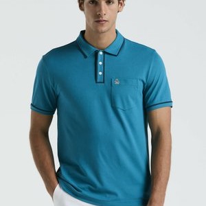 EARL SHORT SLEEVE - Polo shirt - mosaic blue EARL SHORT SLEEVE - Polo shirt - mosaic blue