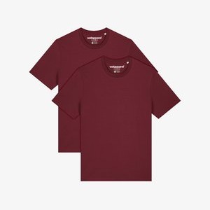 2ER MULTIPACK - Basic T-shirt - burgundy 2ER MULTIPACK - Basic T-shirt - burgundy