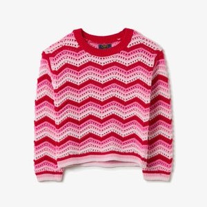 WITH OPENWORK DESIGN - Jumper - pink red WITH OPENWORK DESIGN - Jumper - pink red