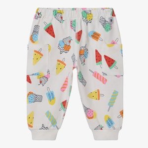 ICE CREAM PRINT - Tracksuit bottoms - snow white ICE CREAM PRINT - Tracksuit bottoms - snow white