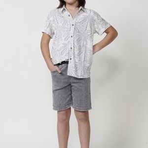 DE MANGA CORTA CON ESTAMPADO TROPICAL - Shirt - grey DE MANGA CORTA CON ESTAMPADO TROPICAL - Shirt - grey