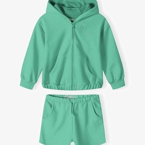 2 PCS SUMMER SET - Zip-up sweatshirt - green