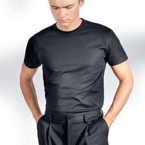CREW NECK PIMA - Basic T-shirt - black CREW NECK PIMA - Basic T-shirt - black