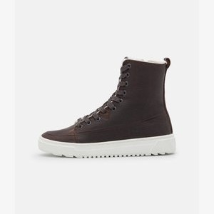NIGHT - Lace-up ankle boots - dark brown/off white NIGHT - Lace-up ankle boots - dark brown/off white