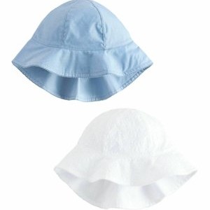 2 PACK - Hat - blue white broderie and chambray 2 PACK - Hat - blue white broderie and chambray