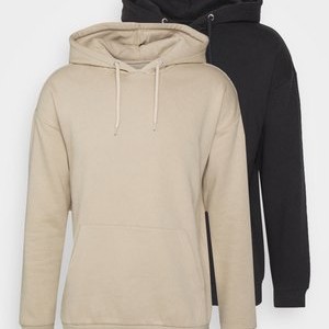2 PACK - Sweatshirt - black/ beige 2 PACK - Sweatshirt - black/ beige