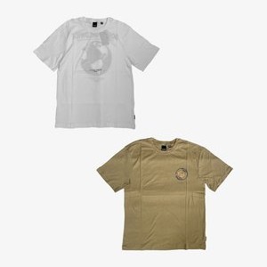 2ER PACK GESCHNITTEN RUNDHALS KURZARM - Print T-shirt - weiß braun 2ER PACK GESCHNITTEN RUNDHALS KURZARM - Print T-shirt - weiß braun