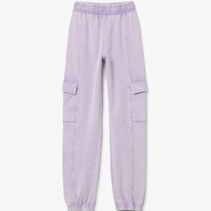 WITH ELASTICATED  - Cargo trousers - lilac WITH ELASTICATED  - Cargo trousers - lilac