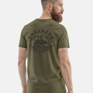 ÄNGARSON - Print T-shirt - olive-melange schwarz ÄNGARSON - Print T-shirt - olive-melange schwarz