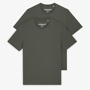 2ER PACK  - Basic T-shirt - khaki 2ER PACK  - Basic T-shirt - khaki