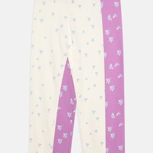 2 PACK - Leggings - Trousers - beige/purple 2 PACK - Leggings - Trousers - beige/purple